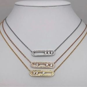 Necklace with cz sliders